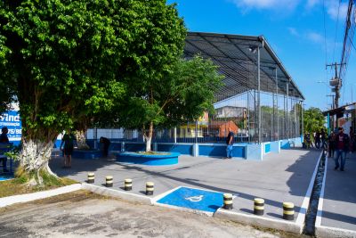 galeria: Entrega da Nova Quadra Poliesportiva com Academia ao Ar Livre Bad Boy, tv WE 35 a WE 33 na Cidade Nova