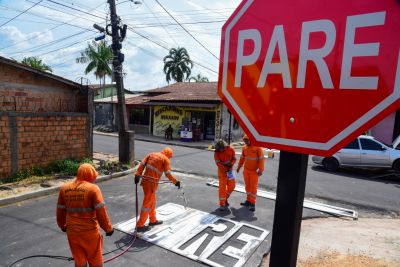 galeria: Sinalização Asfáltica na Comunidade Hokkaida no bairro Águas Brancas