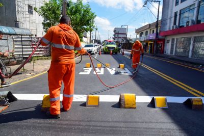 notícia: Vias de Ananindeua recebem sinalização vertical e horizontal