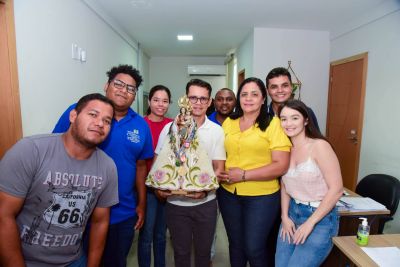 notícia: Imagem Peregrina de Nossa Senhora de Nazaré Visita a sede da SEMAD