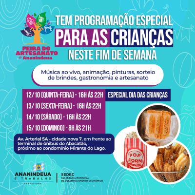 notícia: Especial Dia das Crianças da Feira do Artesanato de Ananindeua