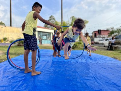 notícia: Mais de 860 crianças se divertiram no lado Norte de Ananindeua com o projeto Brincadeira de Rua