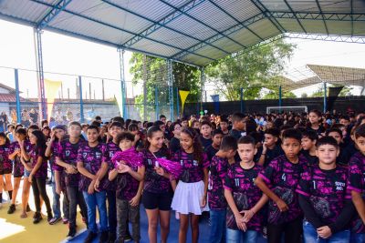 notícia: Quadra coberta: Abertura dos jogos estudantis da escola Cândida Santos Souza chega com novidades