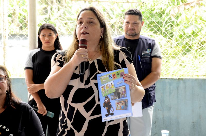 Assinatura do termo de Cooperação Técnica e Lançamento do Programa Proerd 2024 e entrega do Material de apoio PROERD na EMEF Padre Pietro Gerosa