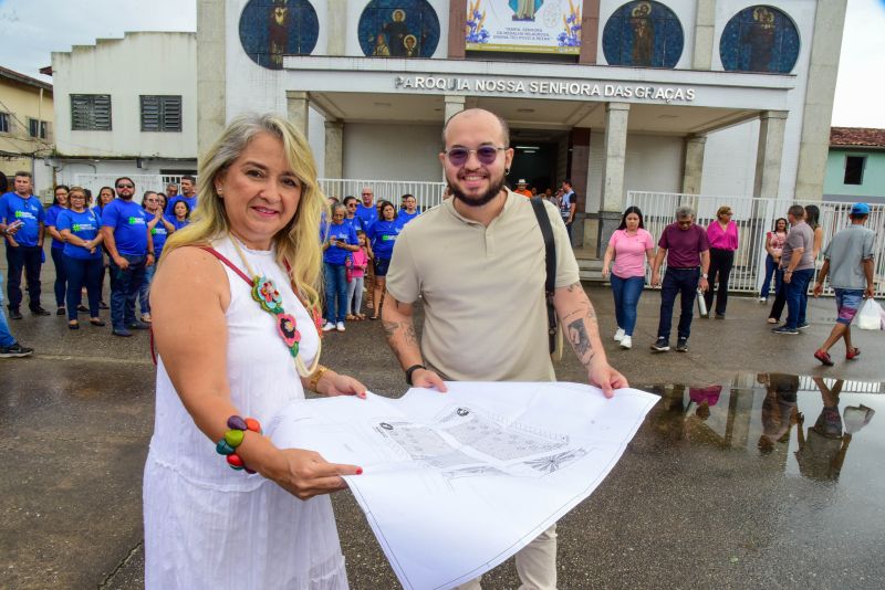 Assinatura de Ordem de Serviço para reforma da Praça Matriz de Ananindeua