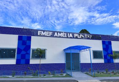 notícia: Escola Amélia Reis é reinaugurada 100% revitalizada