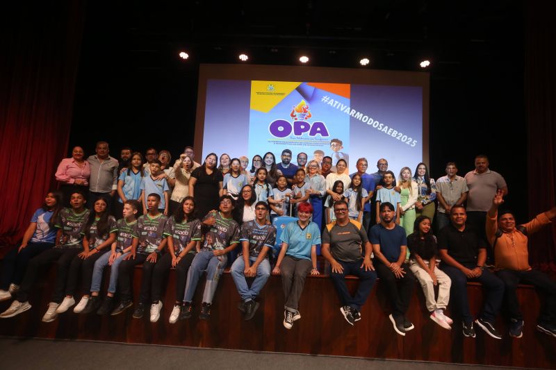 Lançamento da Olimpíada Pedagógica de Língua Portuguesa e de Matemática 2025 Teatro Vila Parque Maguary

