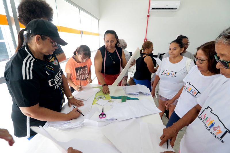 Curso de corte e costura no Céu das Artes no conjunto Julia Seffer