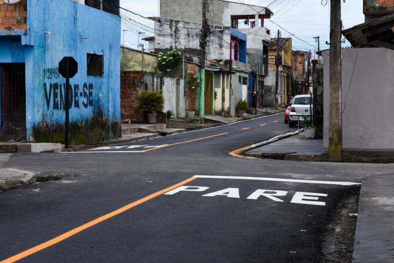 sinalização hotizontal