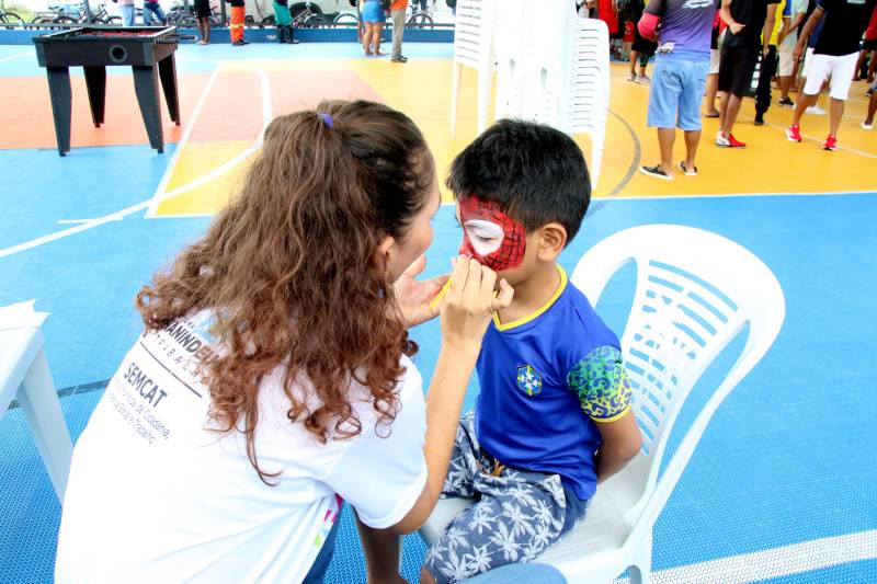 Servidores municipais da SEMCAT trouxeram muito lazer para as crianças