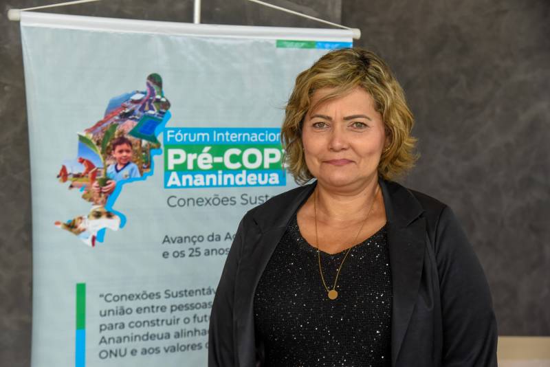 Secretária adjunta de Mudanças Climáticas, Vera Guedes, organizadora do evento Pré-COP 30 de Ananindeua.