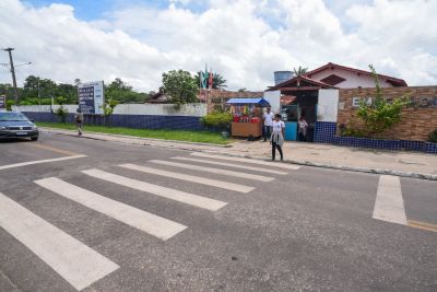 notícia: Faixa de pedestres da Av. Principal do Aurá recebe revitalização
