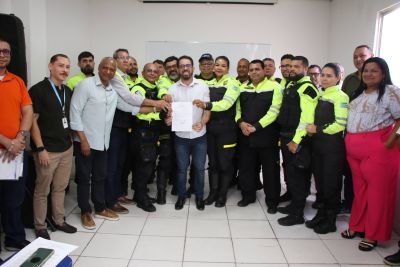 notícia: Prefeitura de Ananindeua realiza solenidade de progressão funcional dos agentes de trânsito