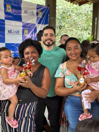 notícia: Ação de Páscoa leva alegria às crianças do Quilombo Abacatal em Ananindeua