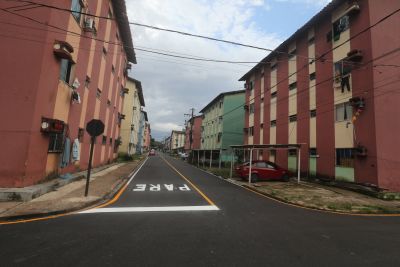 notícia: Asfalto transforma ruas do Conjunto Clodomir de Nazaré no Distrito Industrial