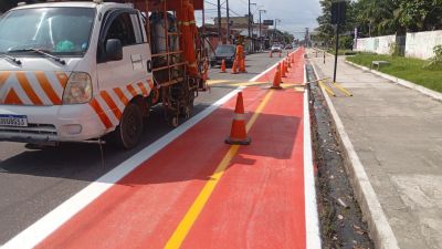 notícia: Rua da Providência recebe revitalização da sinalização e 350 metros de ciclofaixa