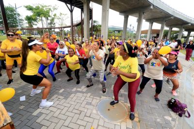 notícia: Casa da Mulher Brasileira promove aulão de Rit Box no Parque Cultural Vila Maguary