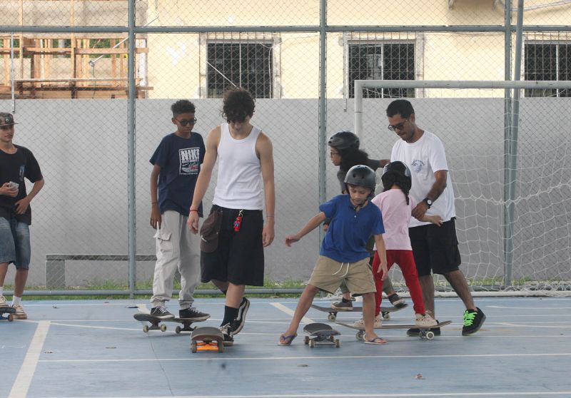 Café com skate no Céu das Artes