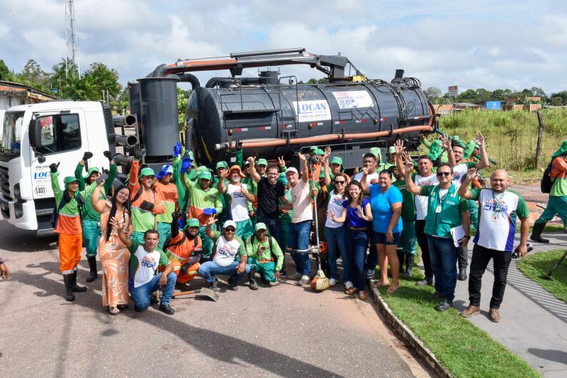 Mutirão da limpeza na comunidade Novo Cristo no Icuí