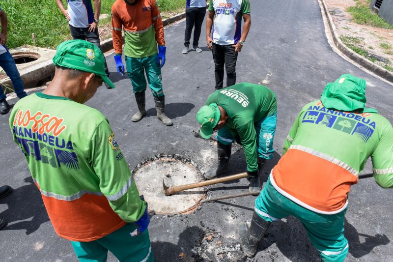 Mutirão da limpeza na comunidade Novo Cristo no Icuí