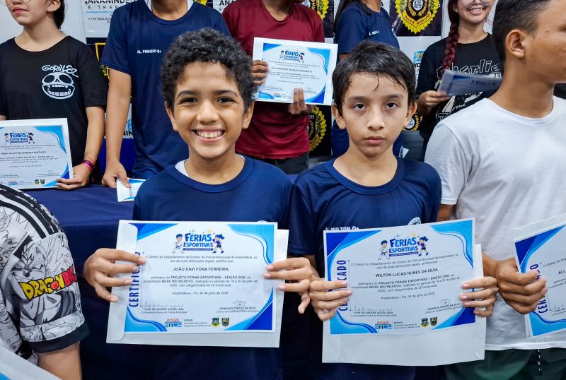 Encerramento das Férias Esportivas e entrega dos Certificados