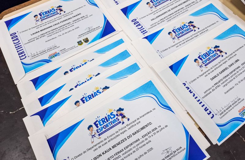 Encerramento das Férias Esportivas e entrega dos Certificados