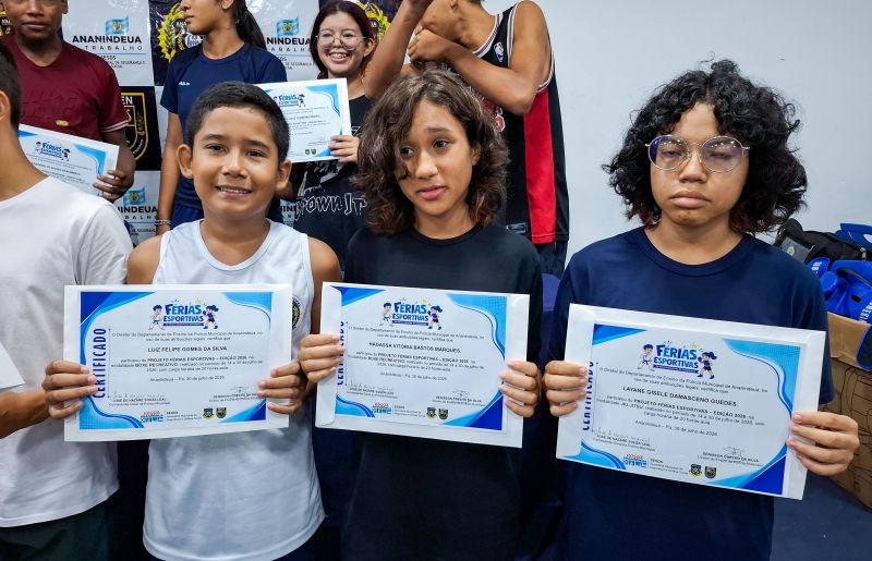 Encerramento das Férias Esportivas e entrega dos Certificados