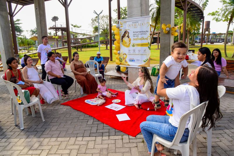 Agosto Dourado com amamentação para um começo de vida sustentável: Fortalecer o que funciona no Parque Vila Maguary
