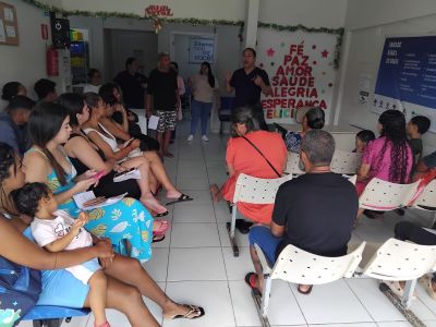 notícia: UBS Novo Cristo e UBS Warislândia promovem ação do "Janeiro Branco" com palestra sobre Saúde Mental